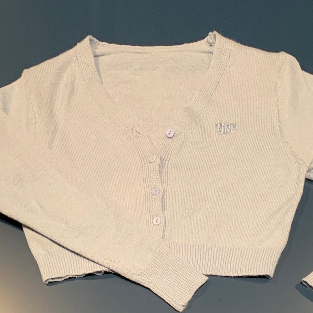 Baby Blue Crop Cardigan